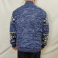 Atlas Mottled Blue Fleece Lined Knitted Jacket Men Size Large