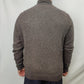 Fynch Hatton Brown Wool High Neck 1/4 Zip Jumper Sweater Men Medium