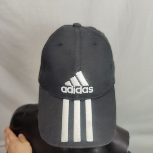 Adidas Black Embroidered Baseball Cap Hat Men One Size
