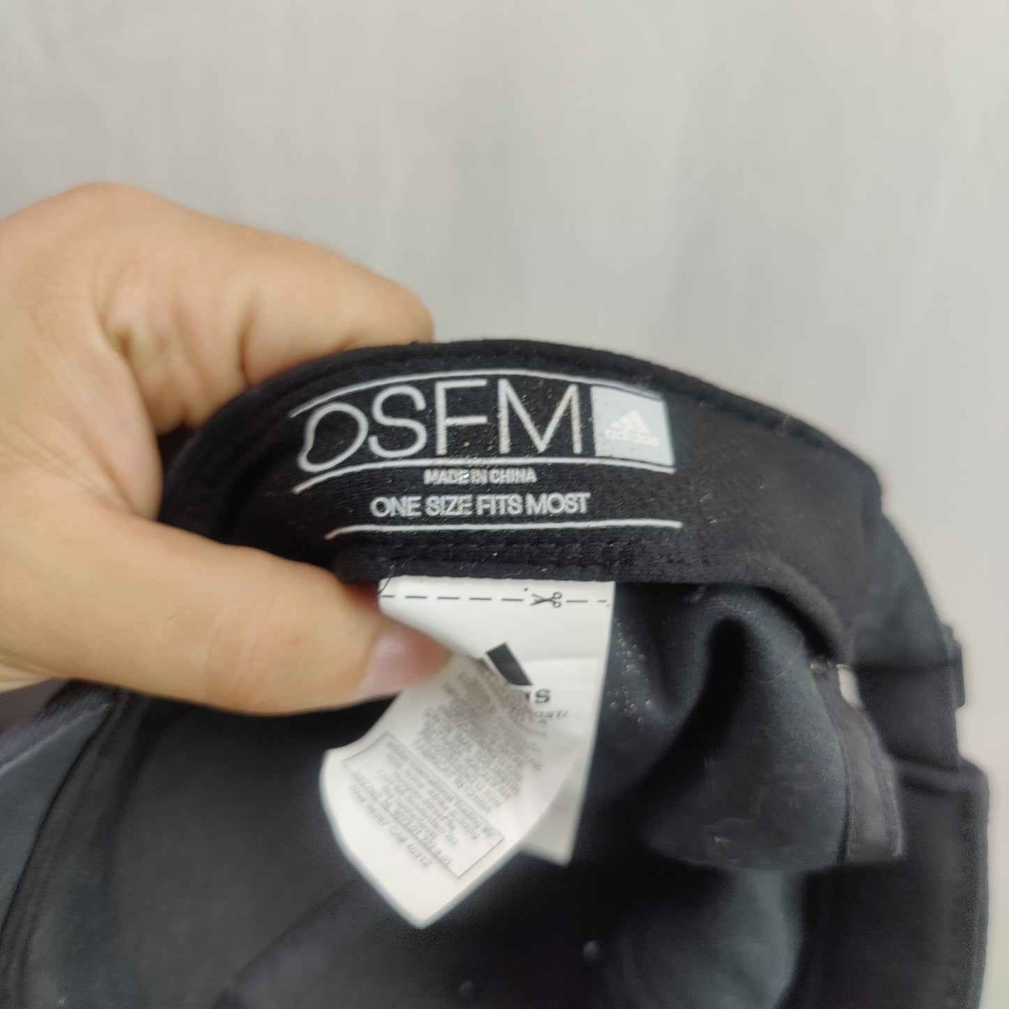 Adidas Black Embroidered Baseball Cap Hat Men One Size