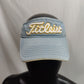Titleist Vintage Light Blue Embroidered Visor Hat Women One Size