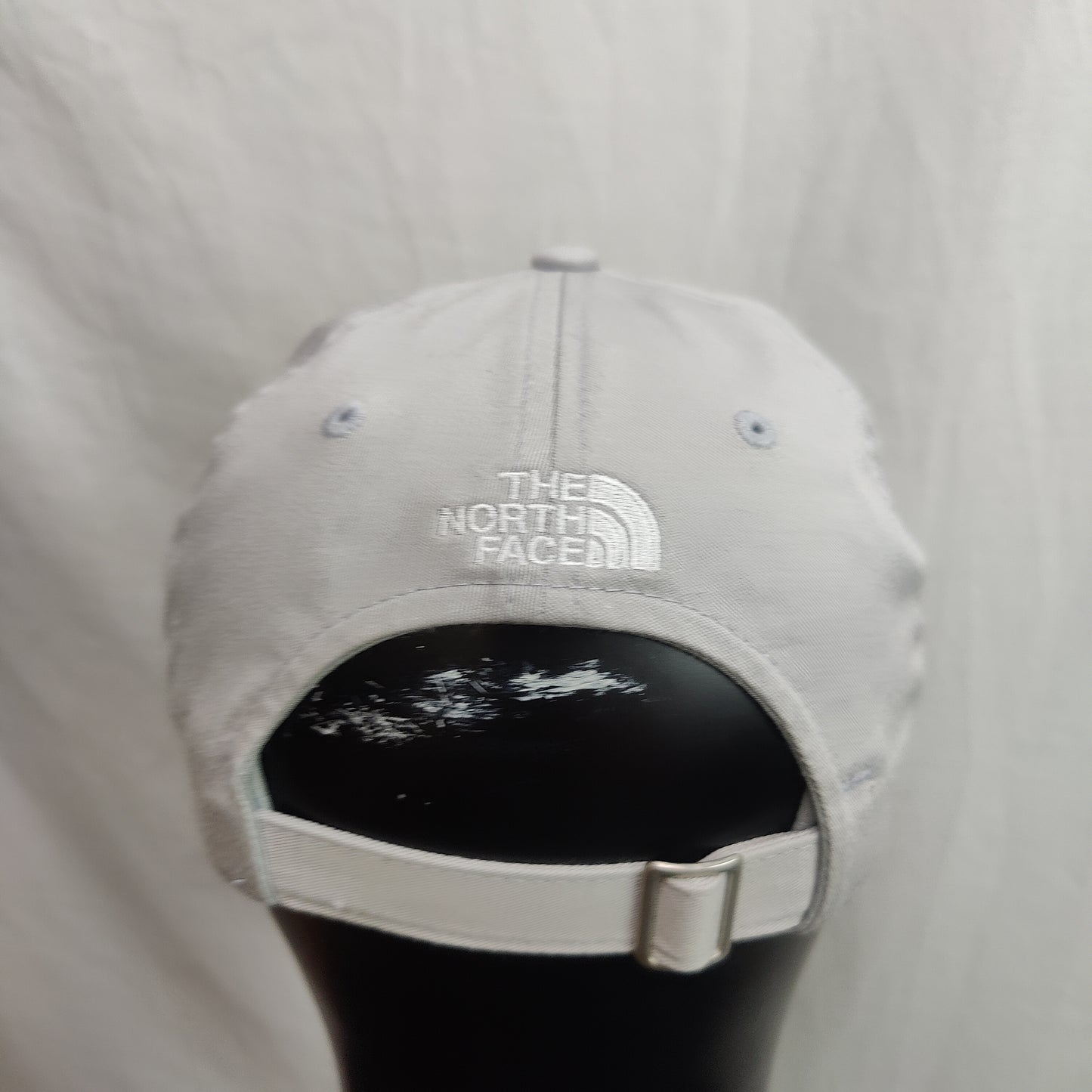The North Face Grey Embroidered Bear Baseball Cap Hat Men One Size