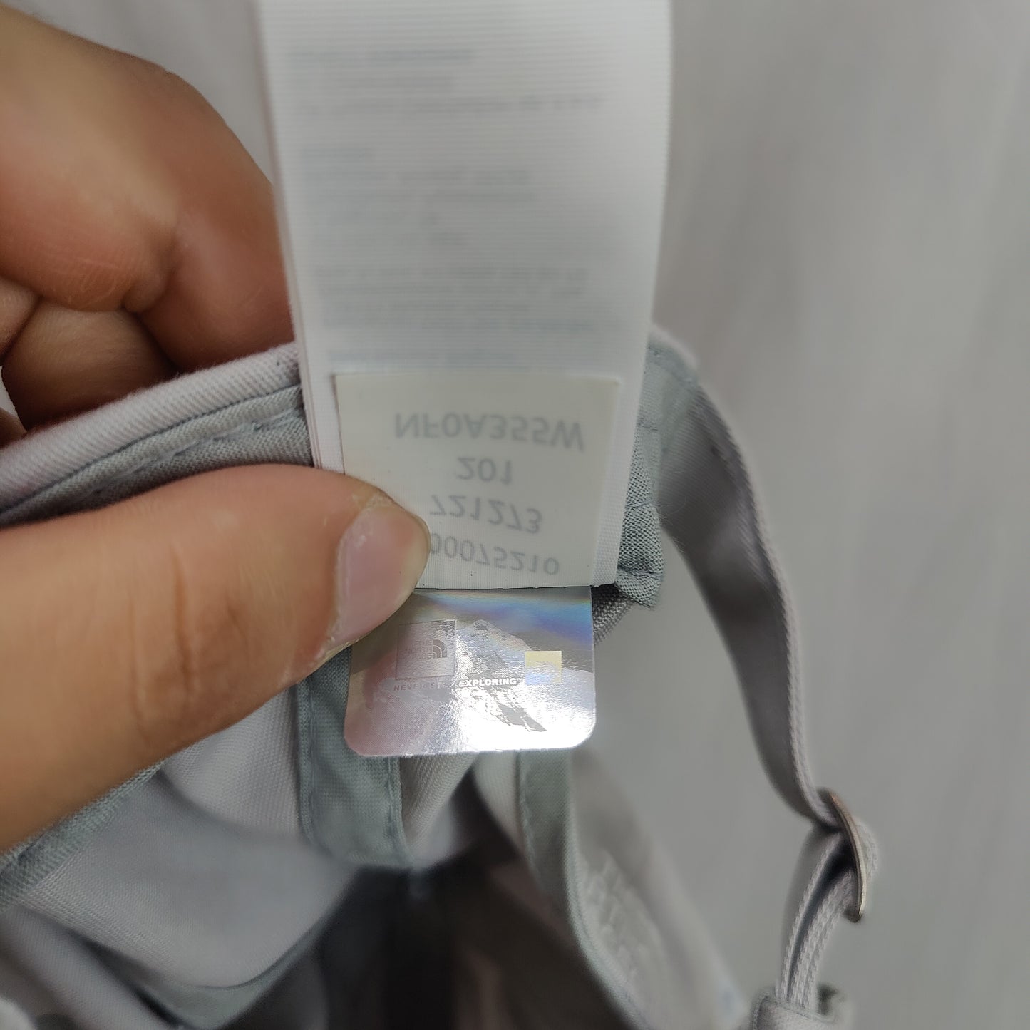 The North Face Grey Embroidered Bear Baseball Cap Hat Men One Size