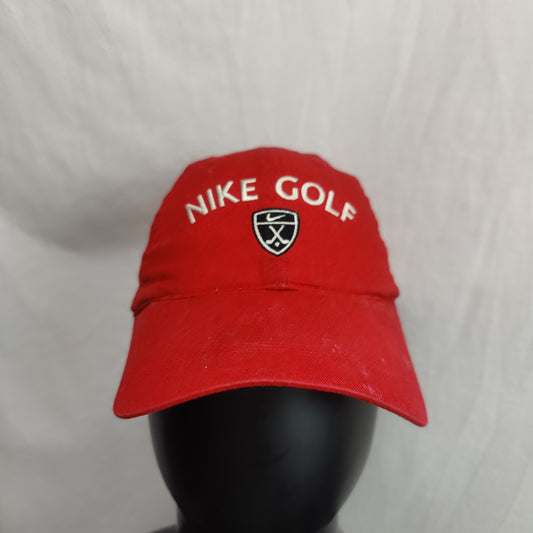 Nike Golf Vintage Red Embroidered Baseball Cap Hat Men One Size