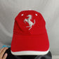 Ferrari Vintage Embroidered Red Baseball Cap Hat Men One Size