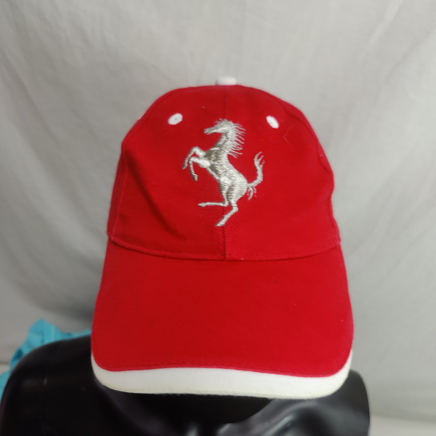 Ferrari Vintage Embroidered Red Baseball Cap Hat Men One Size