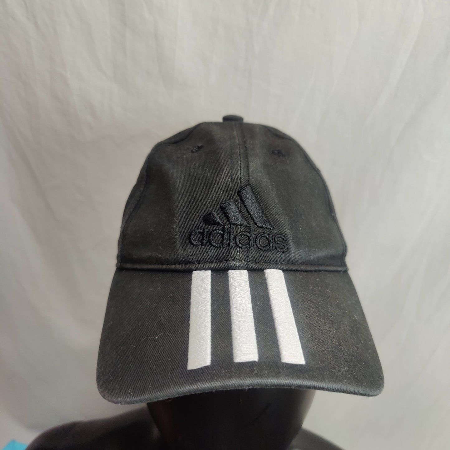 Adidas 3 Stripes Embroidered Black Baseball Cap Hat Men One Size