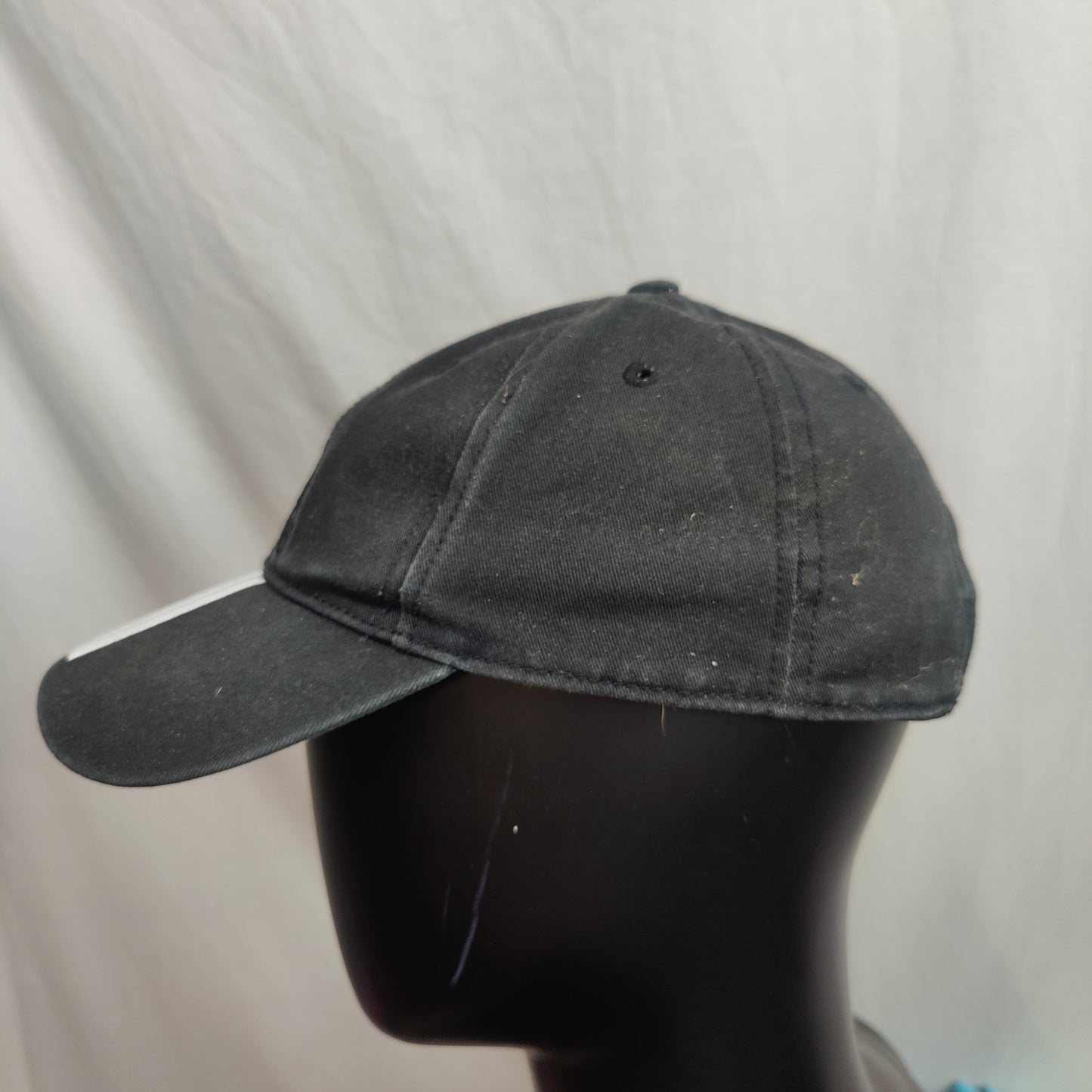 Adidas 3 Stripes Embroidered Black Baseball Cap Hat Men One Size