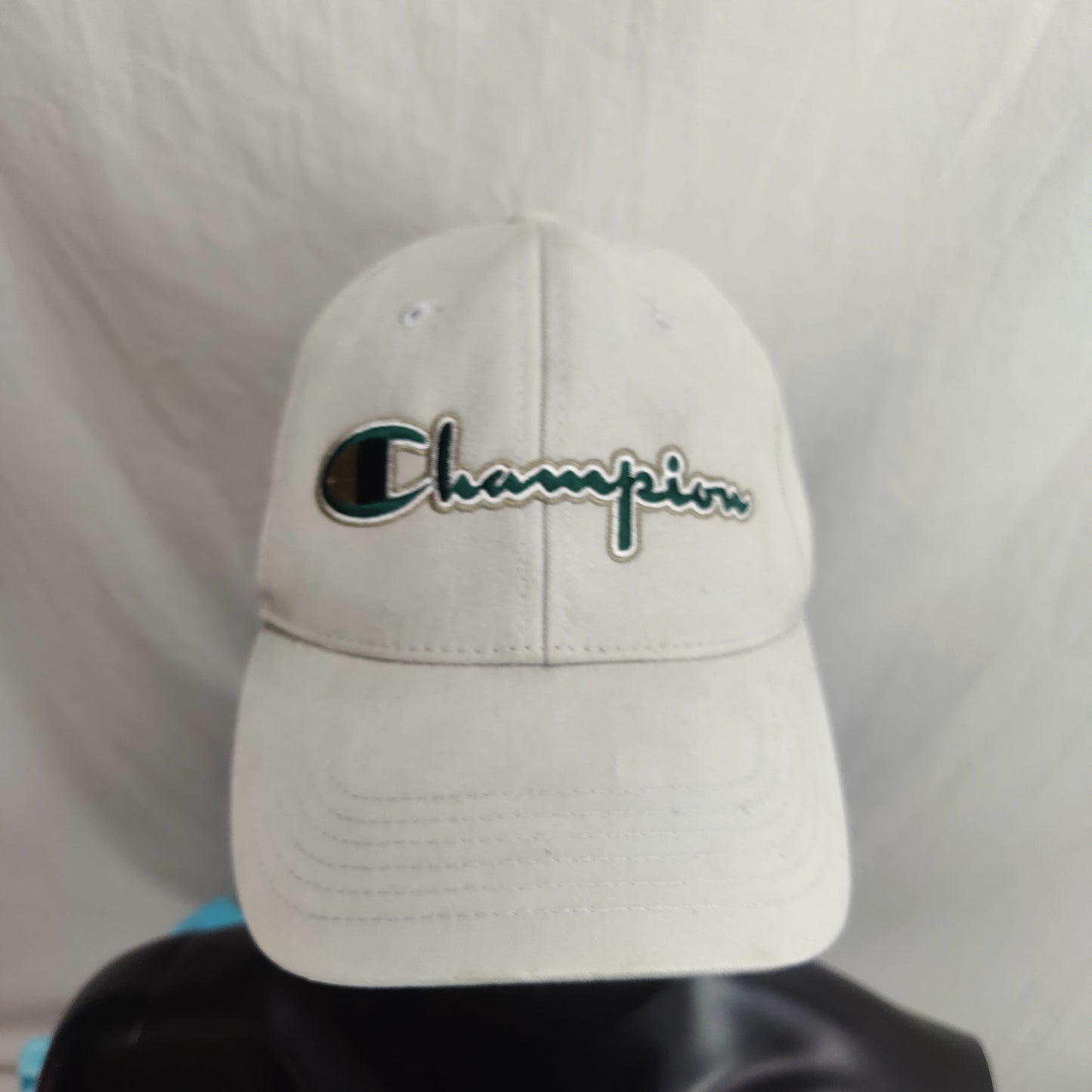 Champion Vintage White Embroidered Baseball Cap Hat Men One Size