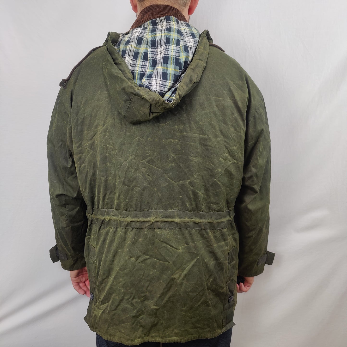 MC Orvis Vintage Wachs-Wetterjacke Green Waxed Hunting Fishing Jacket Men Medium