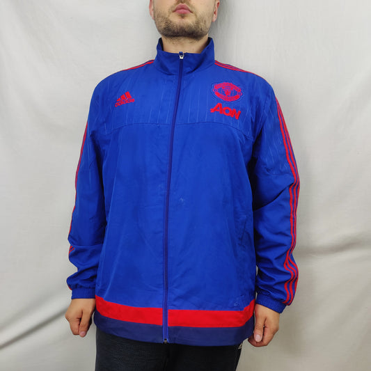 Adidas Manchester United 2015/16 Blue Track Jacket Men Size XL