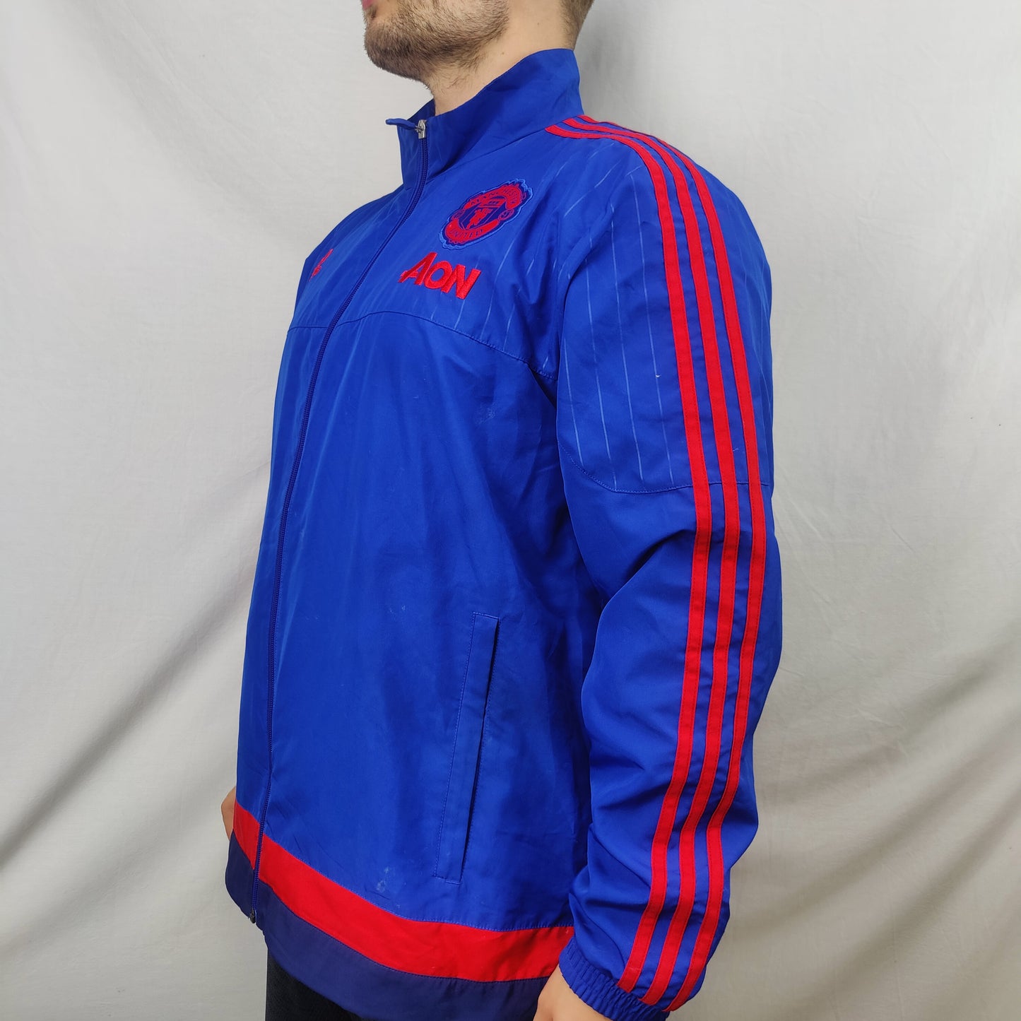 Adidas Manchester United 2015/16 Blue Track Jacket Men Size XL