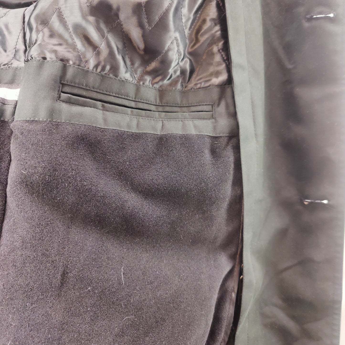 Brook Taverner Black Long Pea Coat Jacket Overcoat Men Size Large