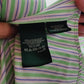 Ralph Lauren White Green Striped Long Sleeve Casual Shirt Men Size Large