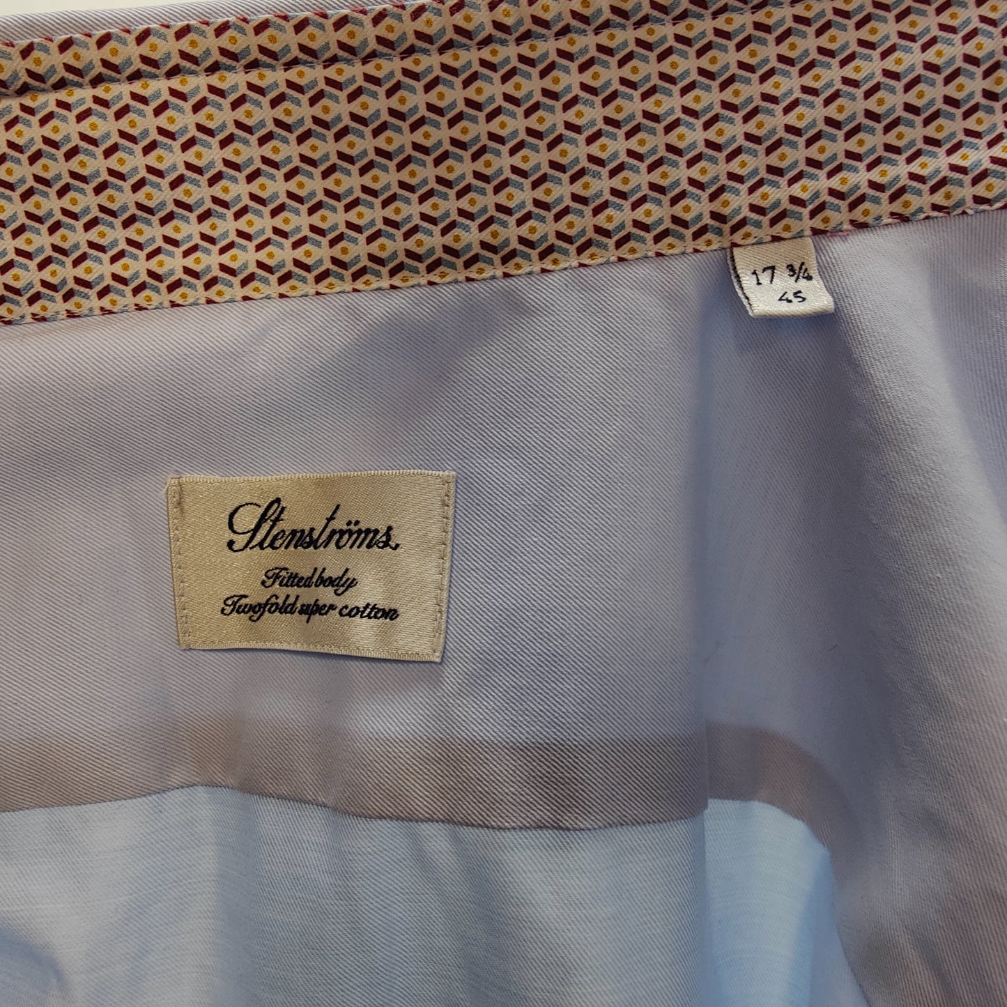 Stenströms Light Blue Long Sleeve Cotton Shirt Men Size XL