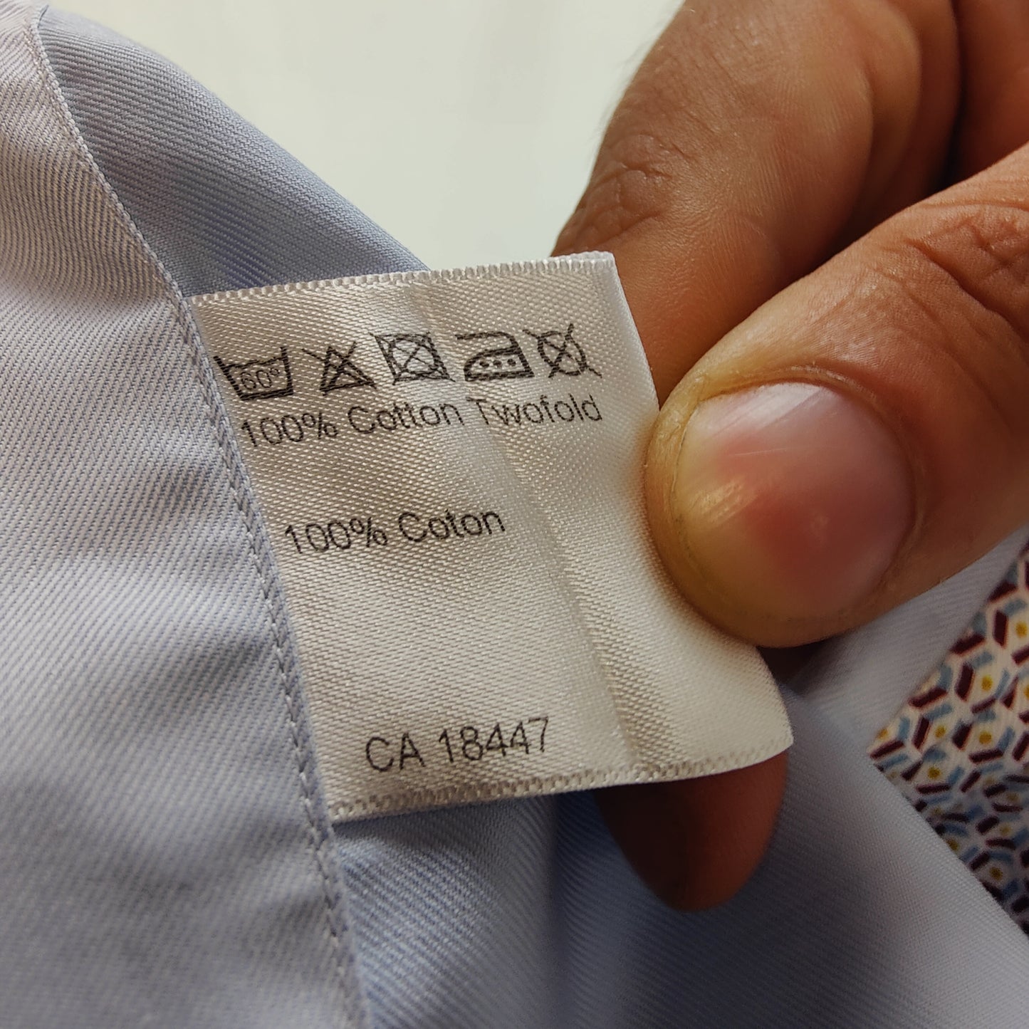 Stenströms Light Blue Long Sleeve Cotton Shirt Men Size XL