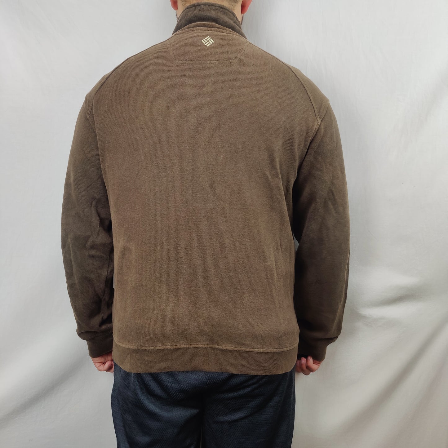 Columbia Sportswear Vintage Brown Full Zip Sweatshirt Men Size XXL
