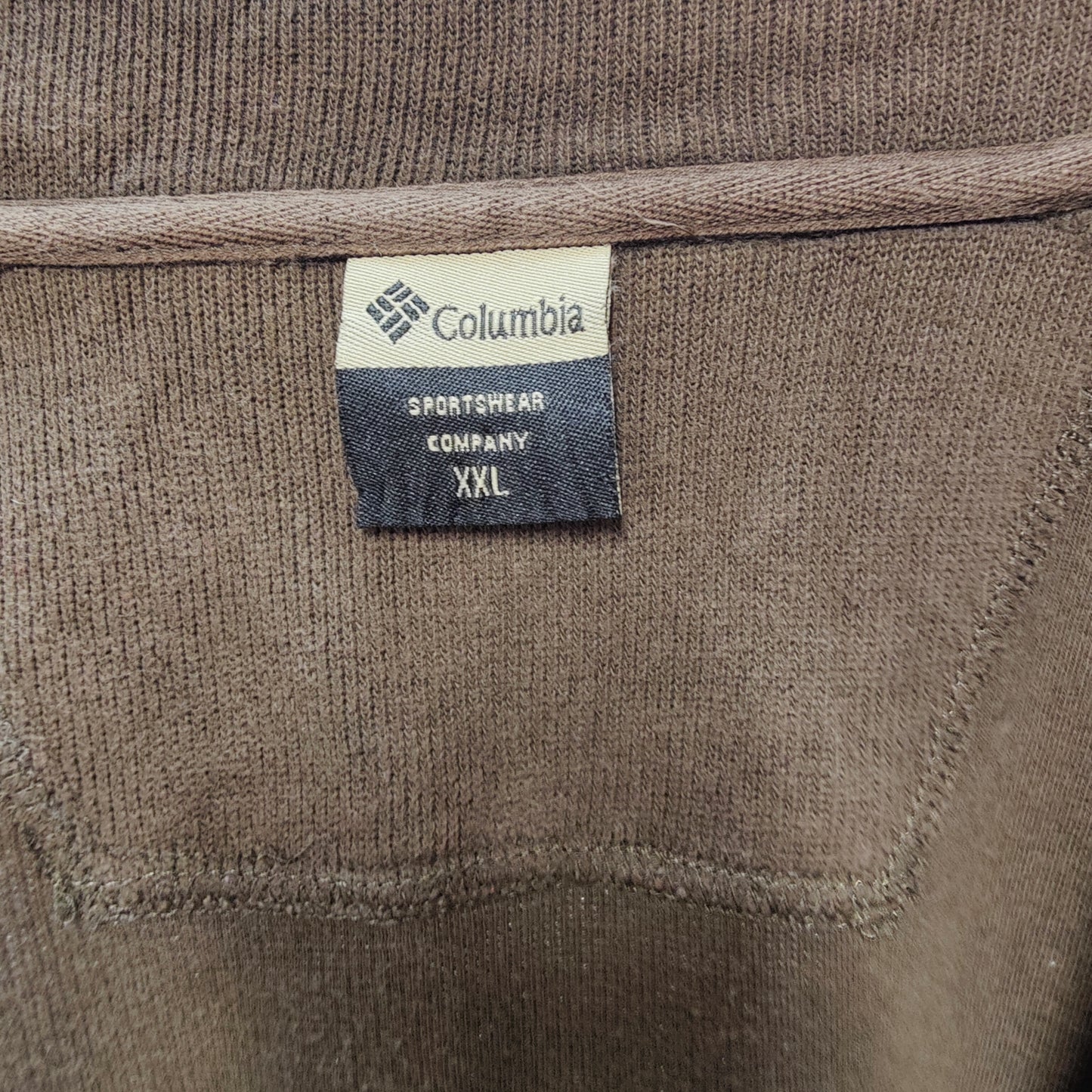 Columbia Sportswear Vintage Brown Full Zip Sweatshirt Men Size XXL