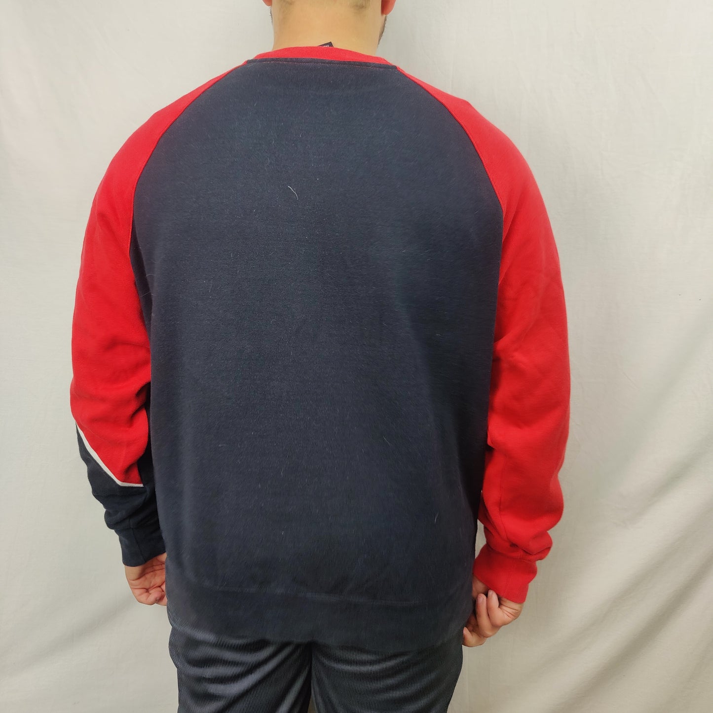 Nike HBR Big Centre Swoosh Red Black White Pullover Sweatshirt Men XL