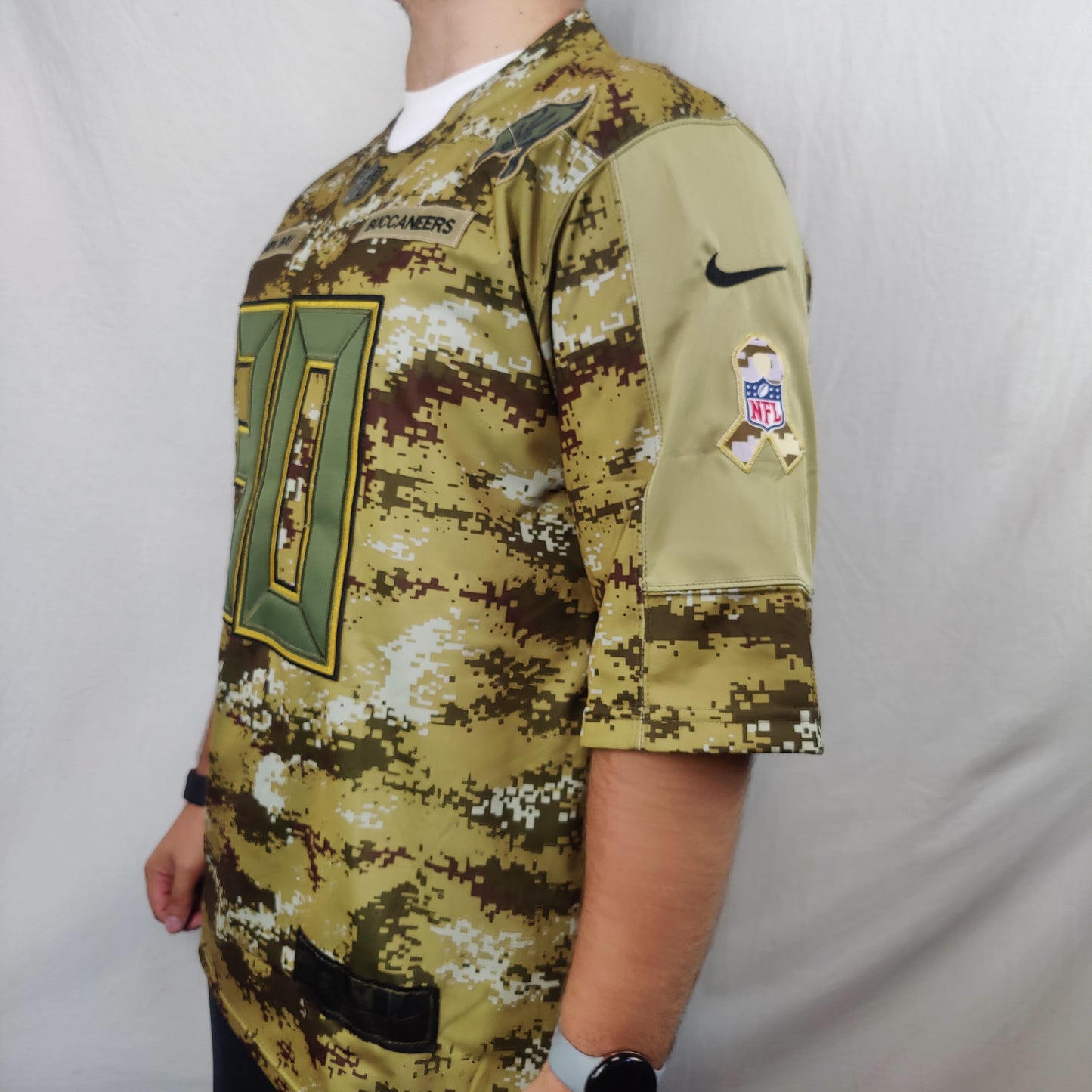 Nike NFL Green Camo Tampa Bay Buccaneers 30 McGlinn Jersey Shirt Men Medium