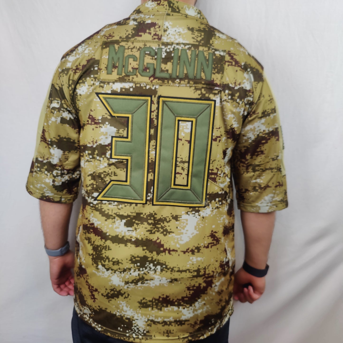 Nike NFL Green Camo Tampa Bay Buccaneers 30 McGlinn Jersey Shirt Men Medium