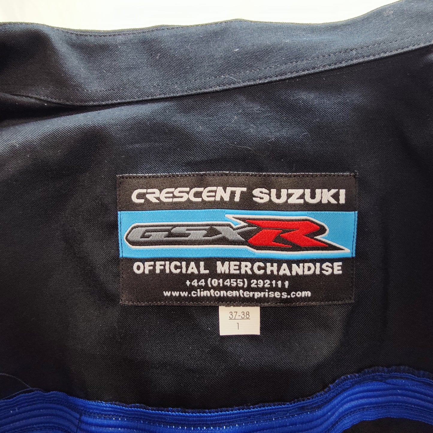 Official Crescent Suzuki Motorcycle Black Racing Pit Shirt GSXR Men Size Large