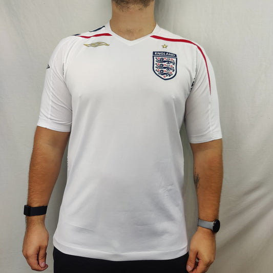 Umbro England 2007/09 Home White Jersey Shirt Men Size Large