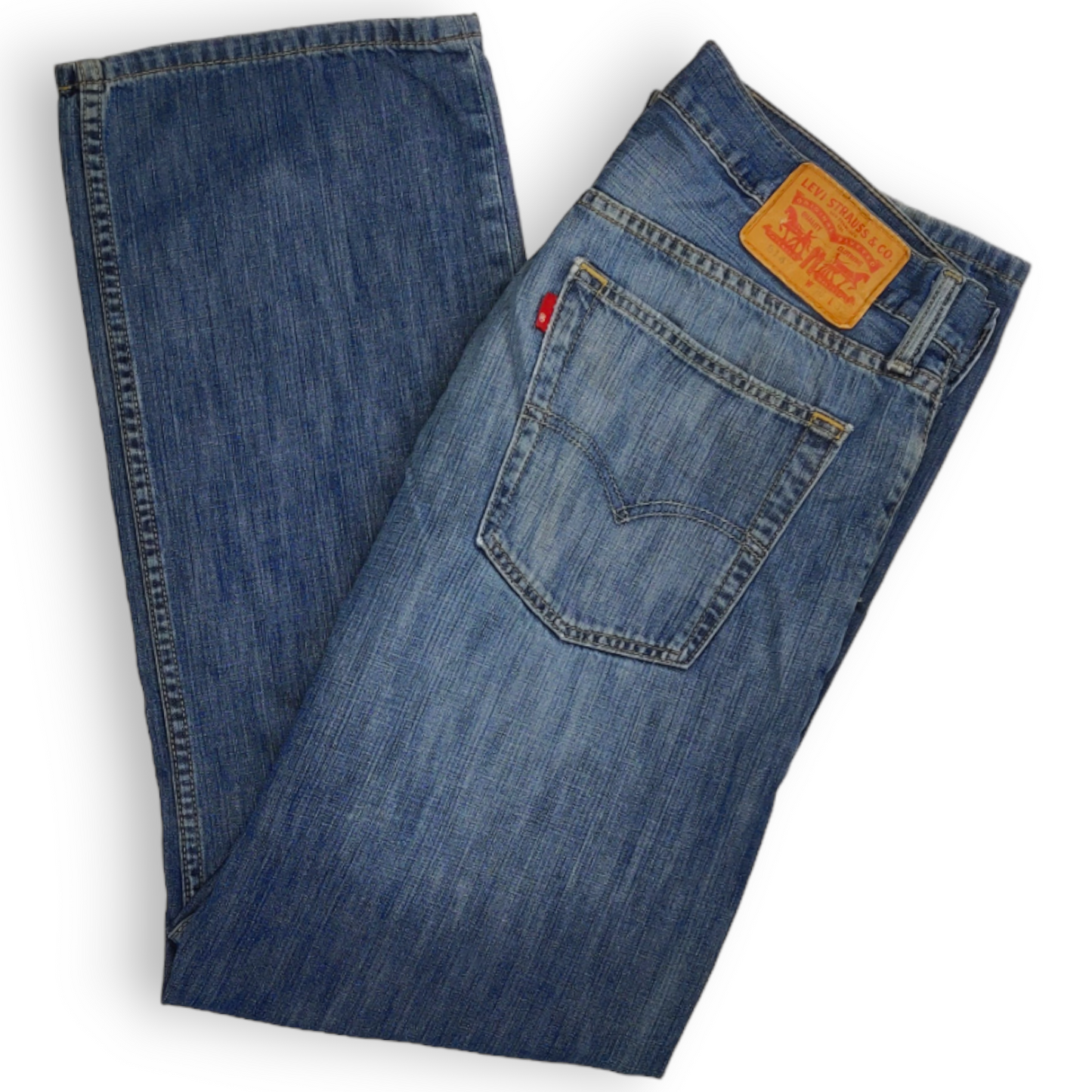 Levi's 514 Blue Stonewash Regular Straight Jeans Men Size W36/L32