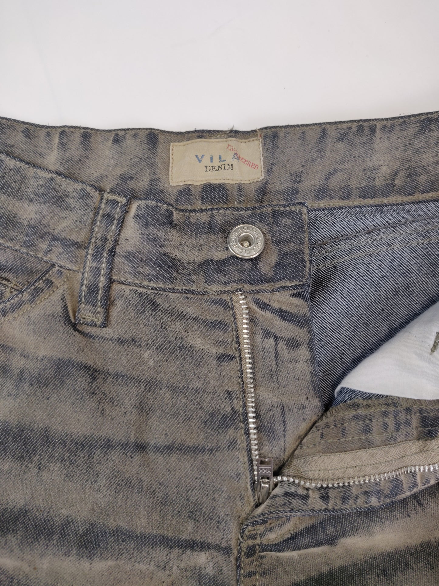 Vila Vintage Grey Flared Bootcut Jeans Women Size W30/L34