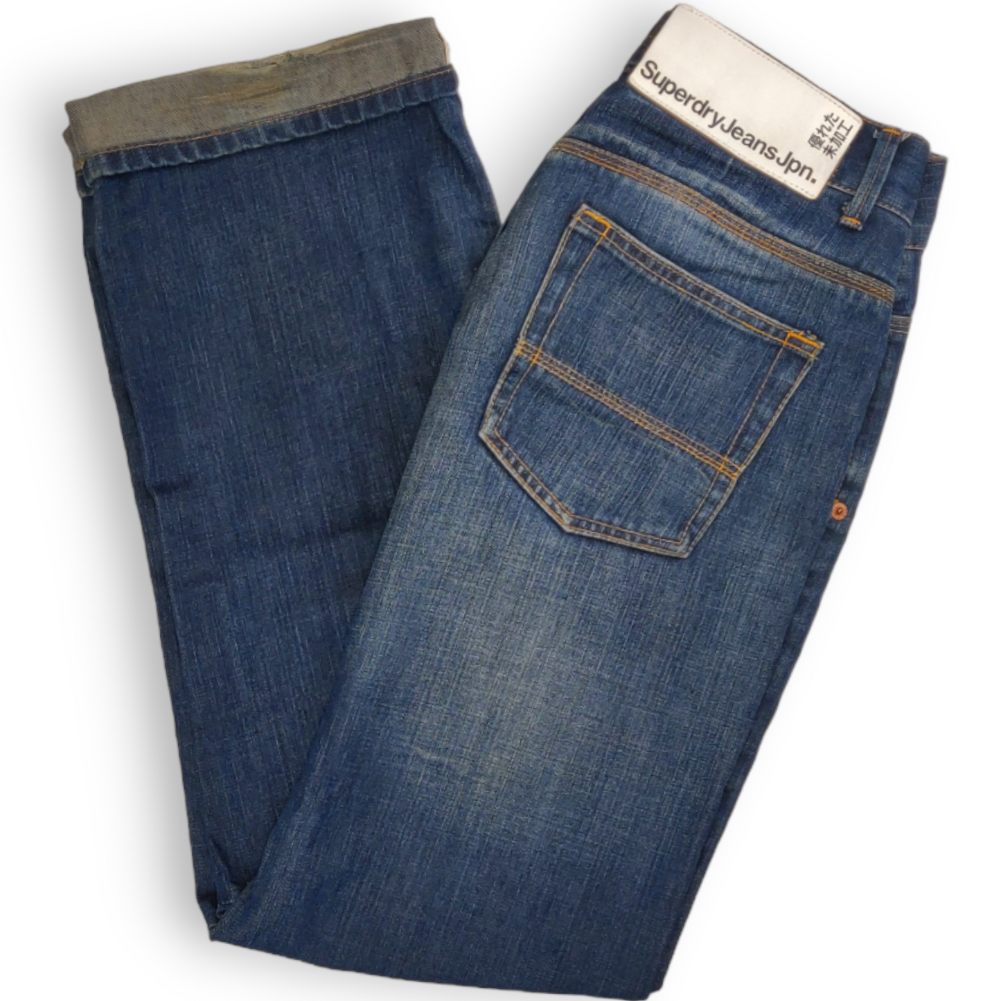 Superdry Vintage Blue Straight Fit Jeans Men Size W30/L32