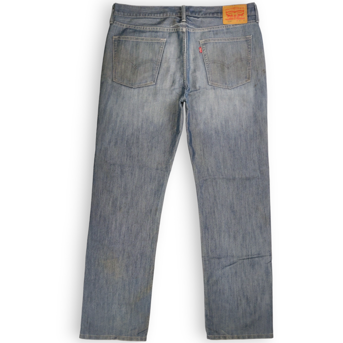 Levi's 514 Blue Stonewash Regular Fit Straight Jeans Men Size W36/L32