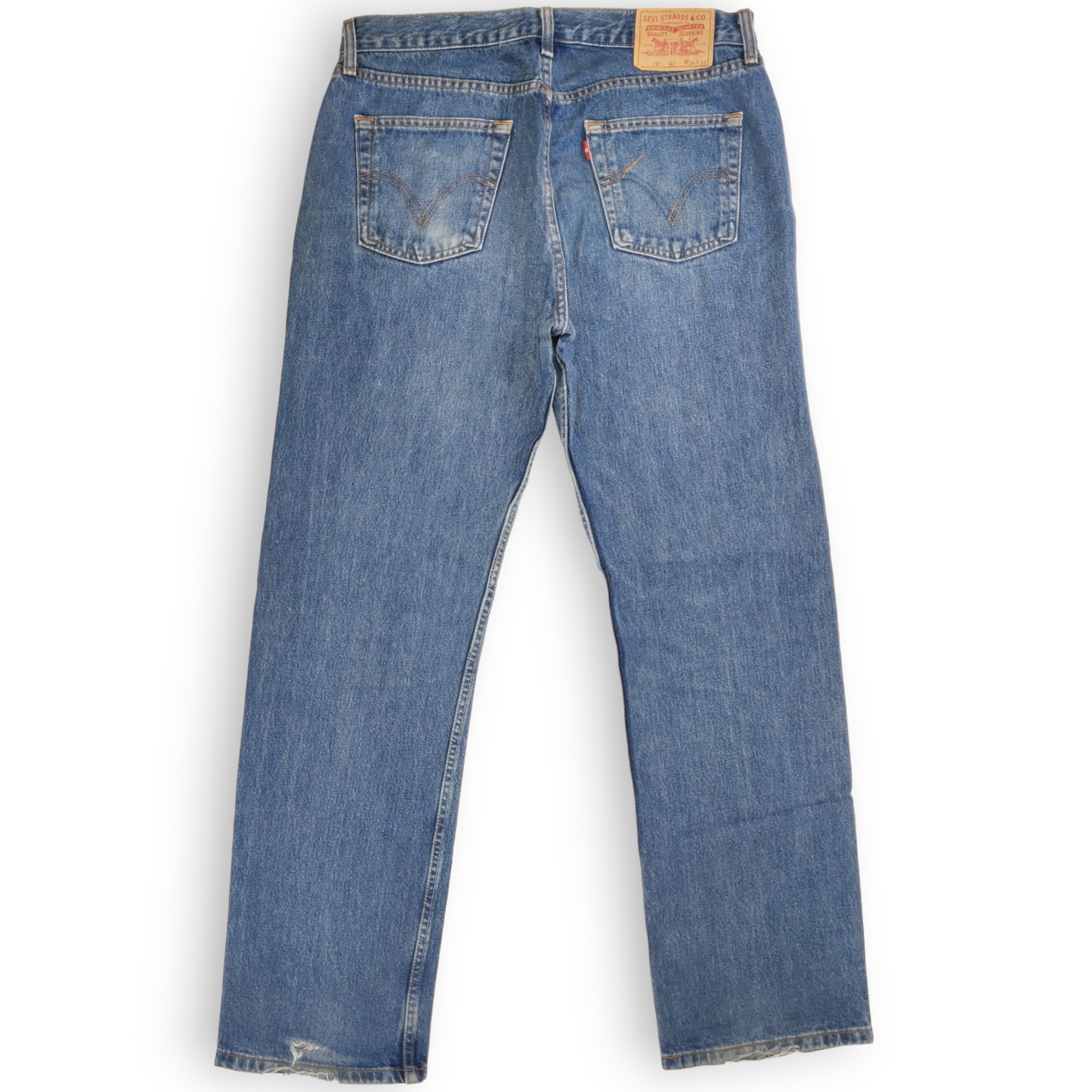 Levi's 751 Blue Regular Straight Fit Zipper Fly Jeans Men Size W34/L32