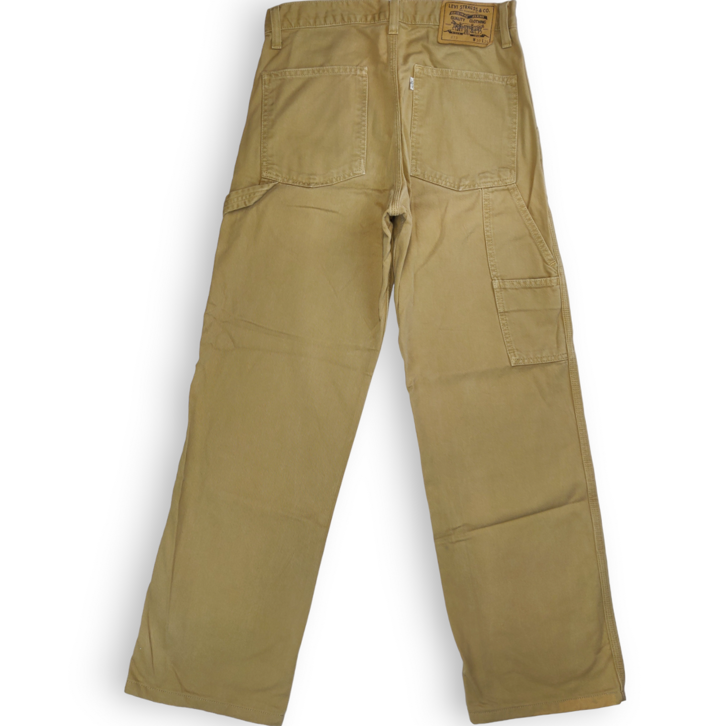 Levi's 673 Vintage Orange Tab Beige Carpenter Work Trousers Men Size W30/L32