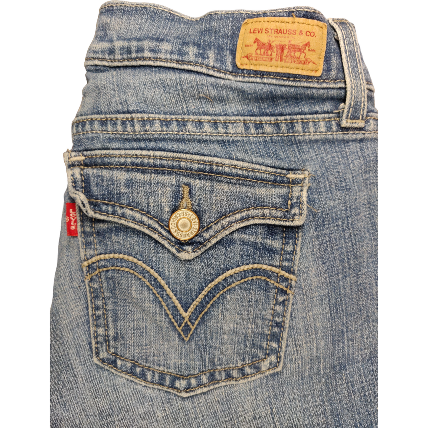 Levi's 524 Vintage USA Blue Too Superlow Low Rise Bootcut Jeans Women Size W30/L32