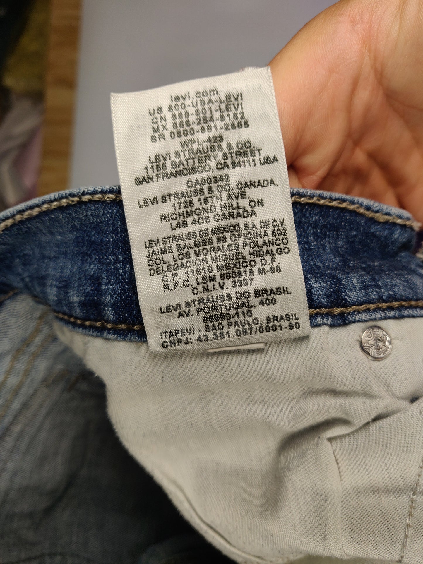 Levi's 524 Vintage USA Blue Too Superlow Low Rise Bootcut Jeans Women Size W30/L32