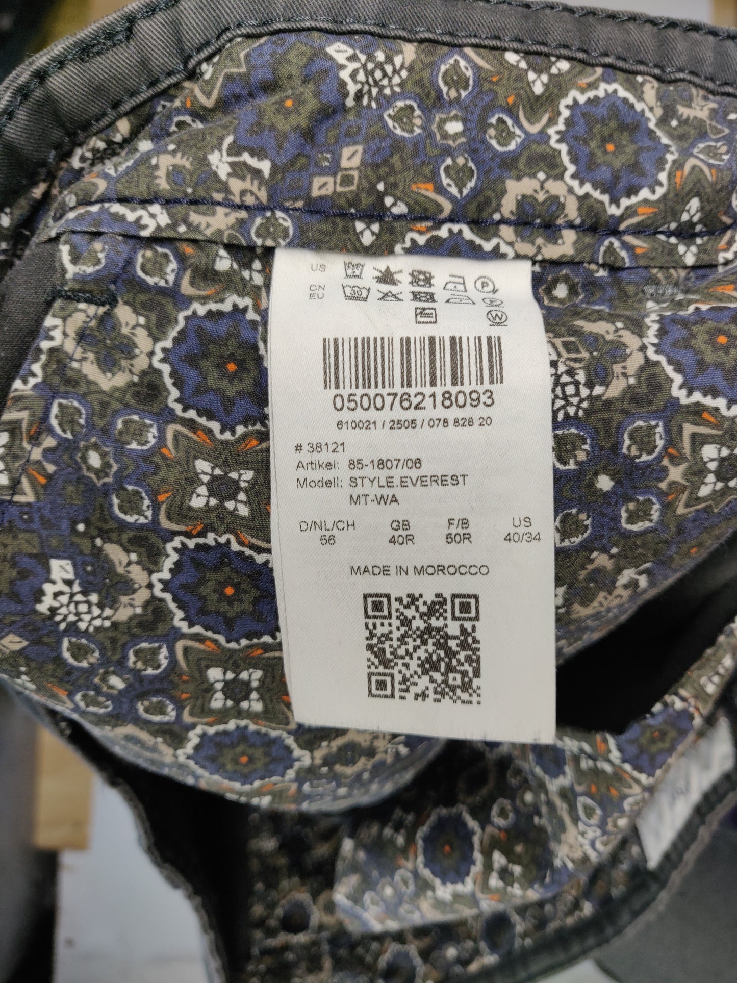 Brax Feel Good Grey Everest Chino Trousers Men Size W40/L32