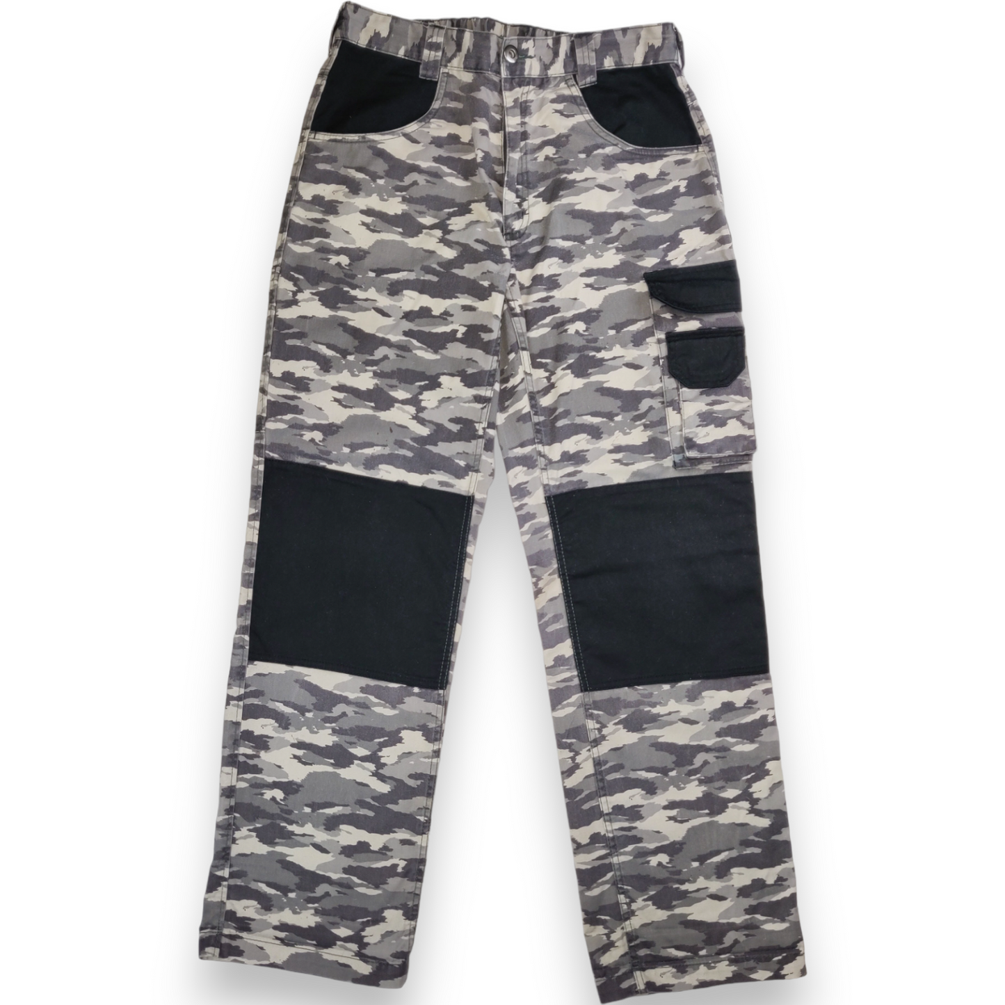 Lidl Grey Camouflage Cargo Work Trousers Men Size W30/L32