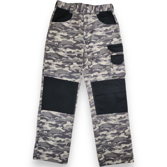 Lidl Grey Camouflage Cargo Work Trousers Men Size W30/L32