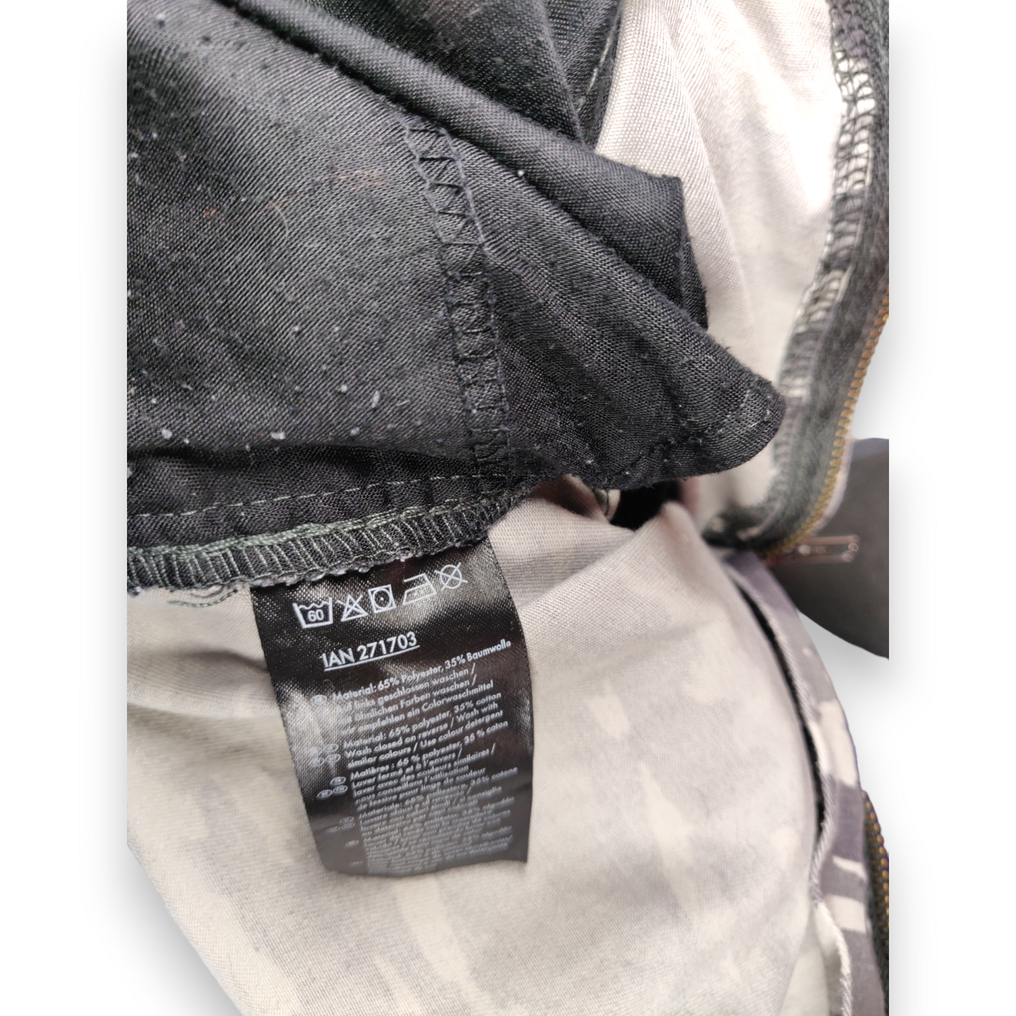 Lidl Grey Camouflage Cargo Work Trousers Men Size W30/L32