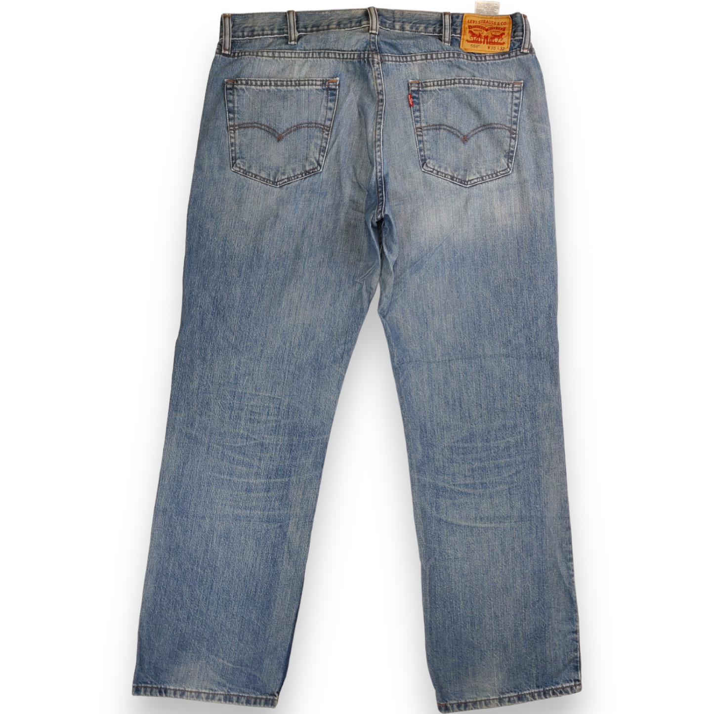 Levi's 559 Blue Relaxed Straight Fit Zip Fly Jeans Men Size W38/L32