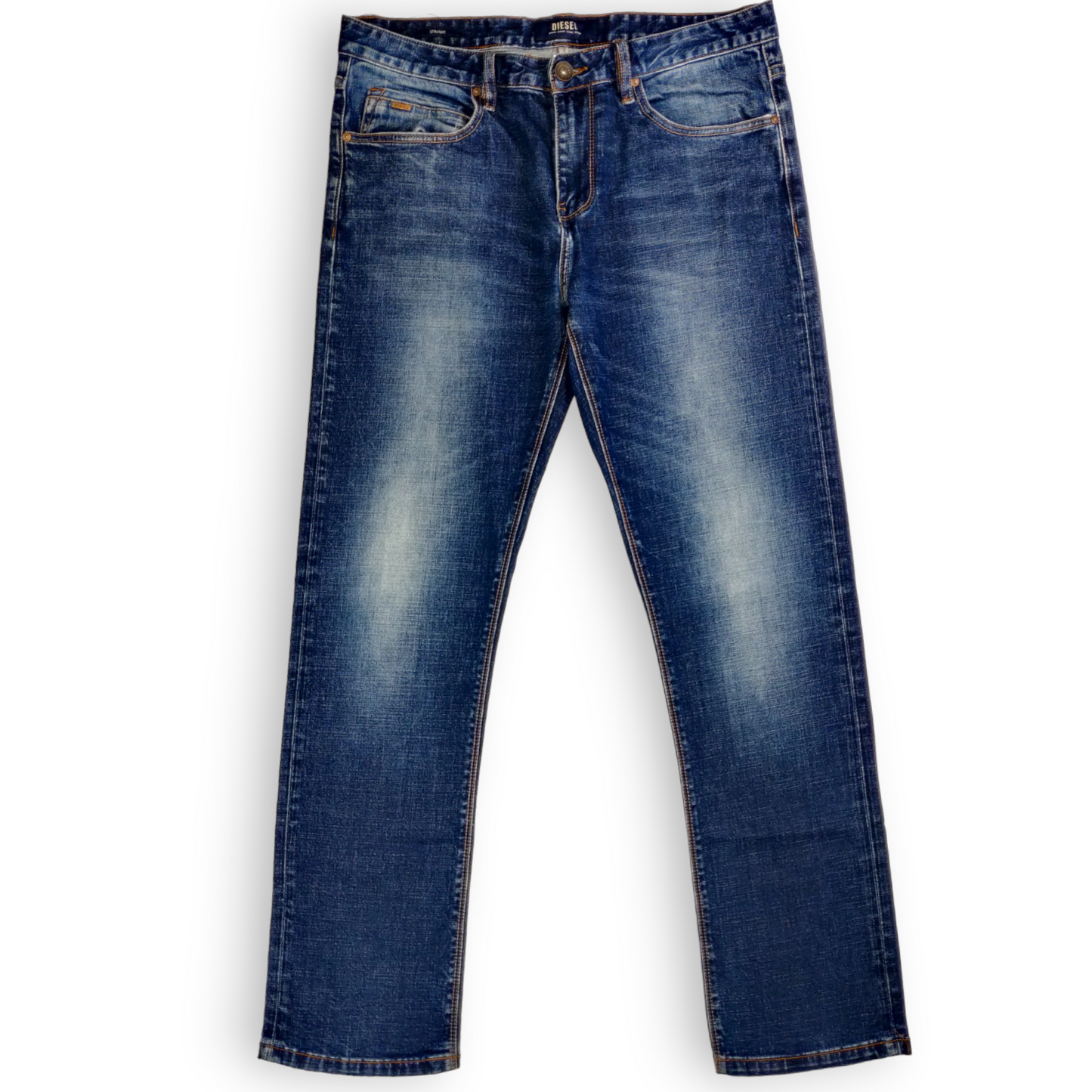 Diesel Blue Handmade Ring Spun Straight Fit Jeans Men Size W34/L32