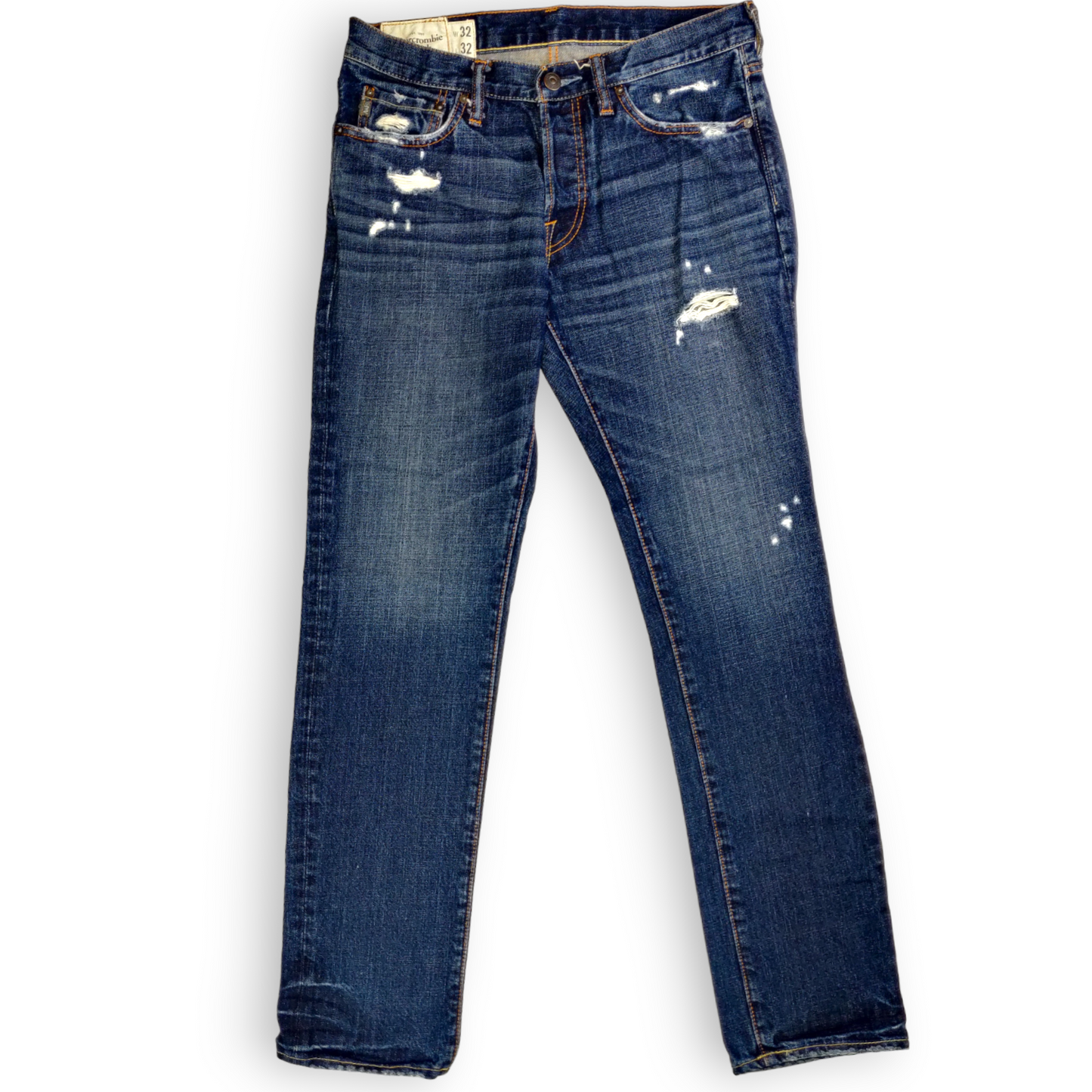 Abercrombie & Fitch Blue Straight Distressed Jeans Men Size W32/L32