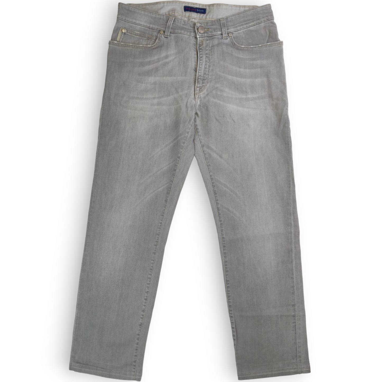 Trussardi Jeans Grey Straight Fit Stretch Jeans Men Size W32/L29