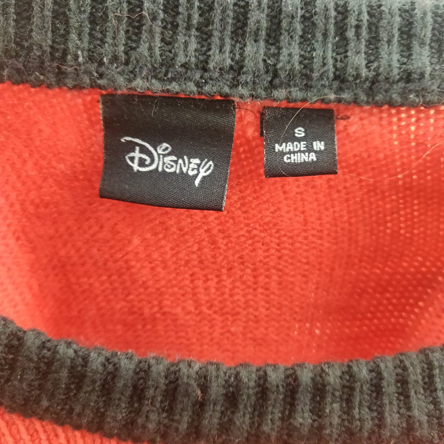 Disney Donald Duck Orange Christmas Pullover Jumper Women Size Small