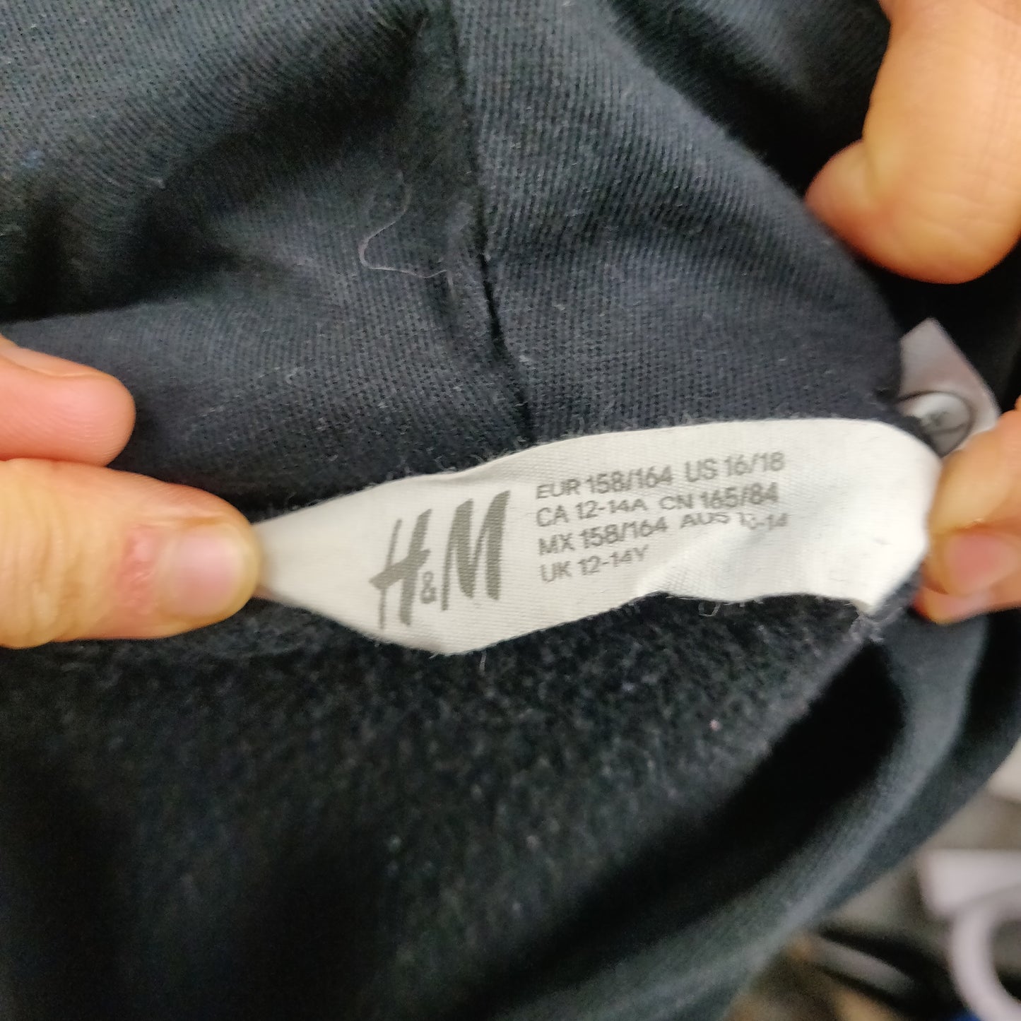 H&M Disney Mickey Mouse & Friends Black Pullover Dress Hoodie Women Size Small