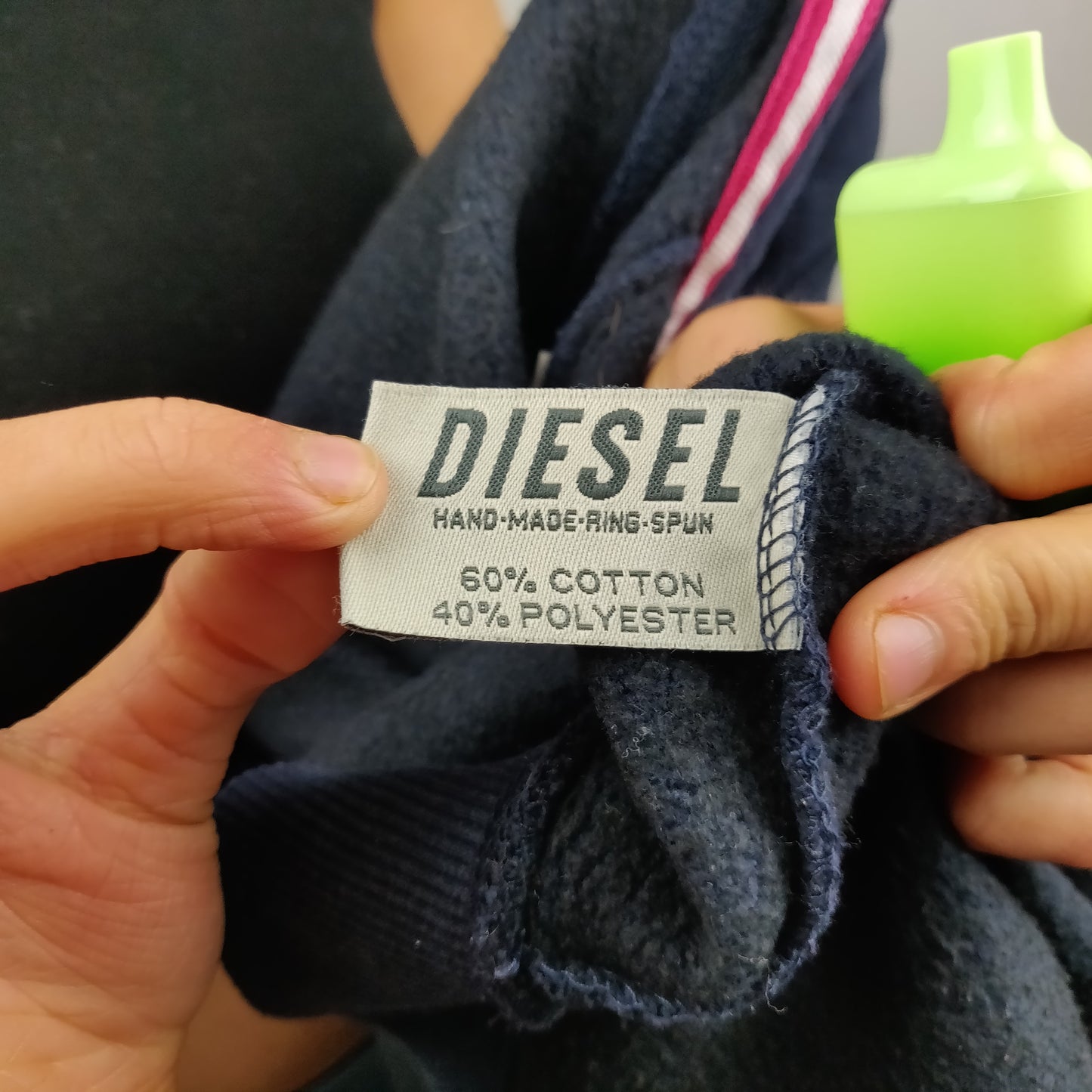 Diesel Vintage Navy Full-zip Hoodie Women Size Small