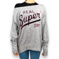 Superdry Sport Grey Off Shoulder Pullover Sweatshirt Women Size Medium