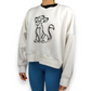 Disney The Lion King White Wide Cropped Pullover Sweatshirt Women Size Medium