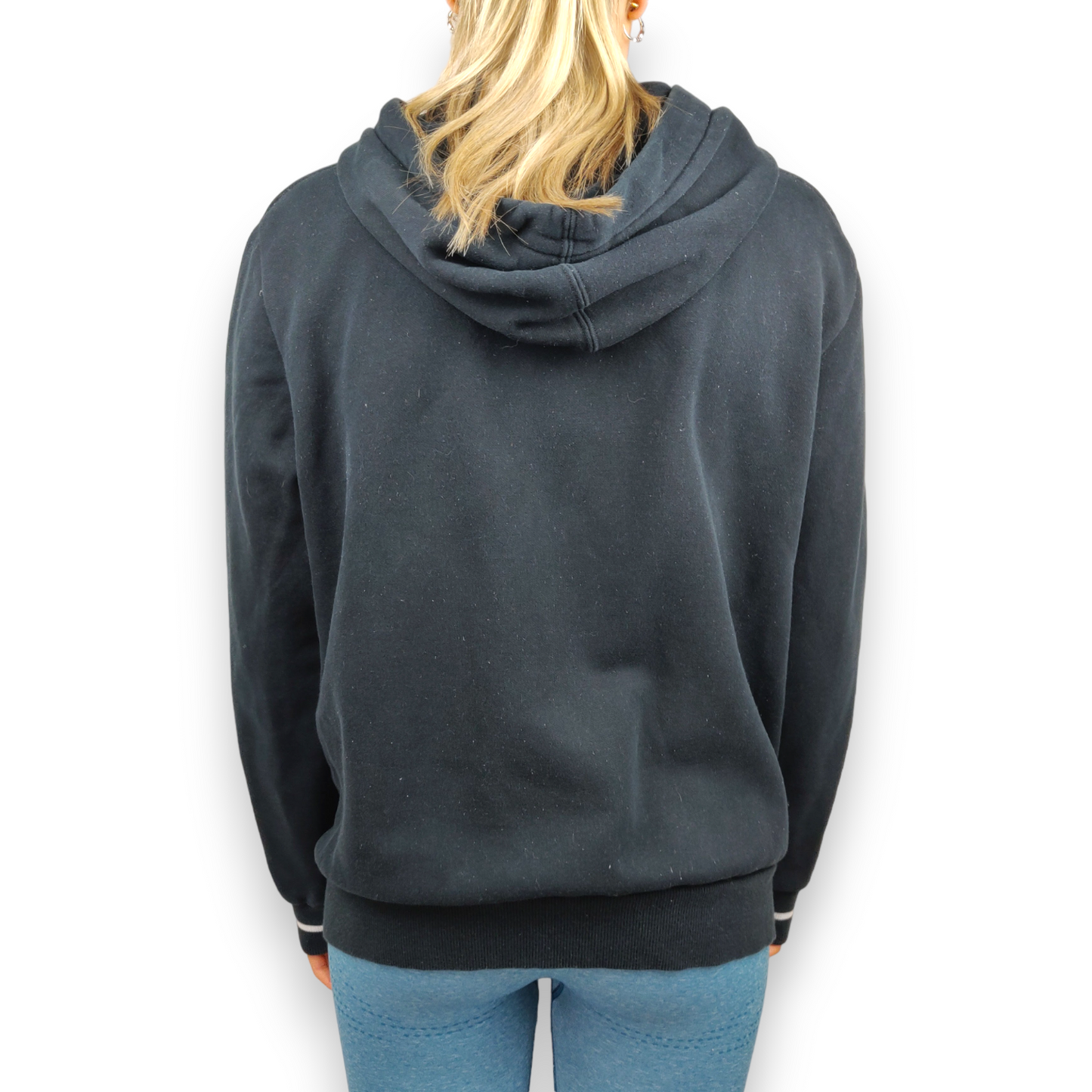 Puma Black Logo Spell Out Full-Zip Hoodie Women Size Small