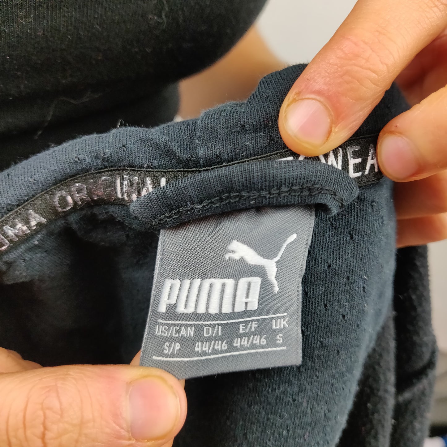 Puma Black Logo Spell Out Full-Zip Hoodie Women Size Small